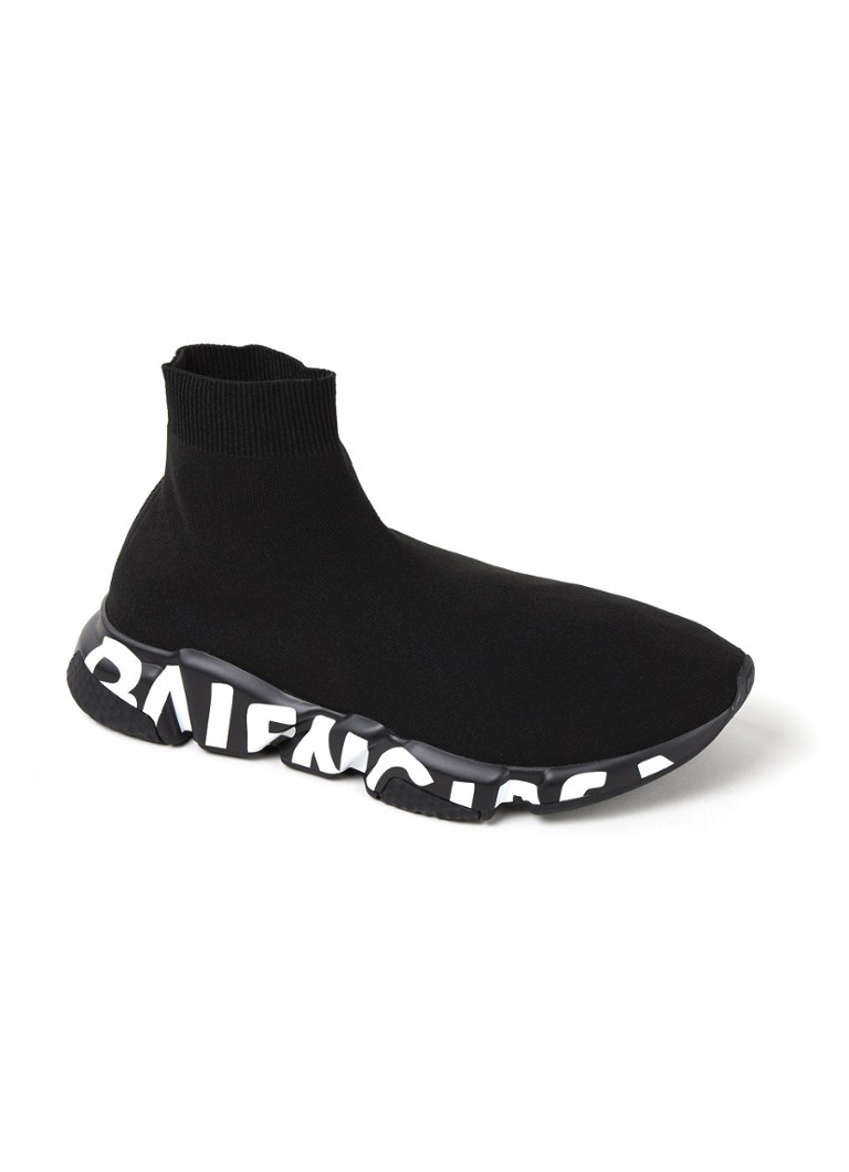 Balenciaga Speed Trainer sneaker met logo • Zwart • de ...