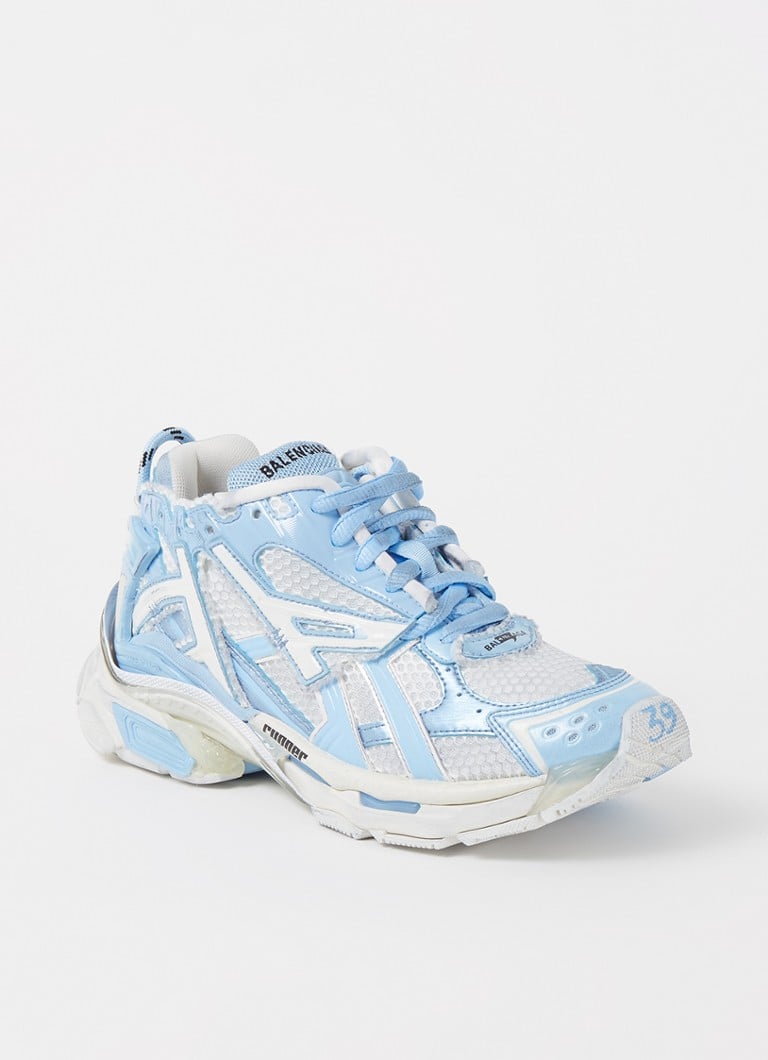 Balenciaga - Track sneaker met mesh detalis - Lichtblauw