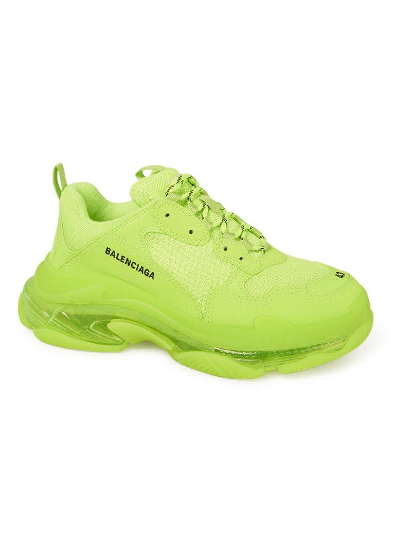 Balenciaga Triple S sneaker met neon • Neongeel de