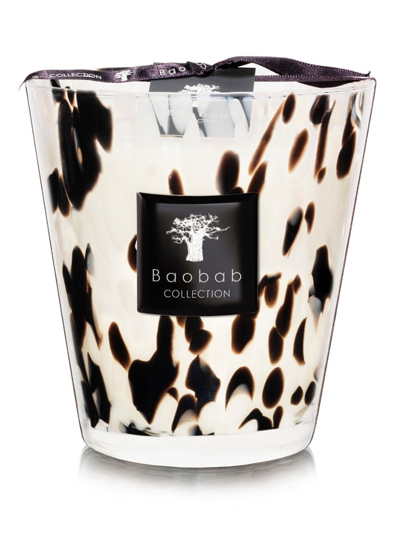 Baobab Collection - Black Pearls Max 16 geurkaars 1,1 kg - Zwart
