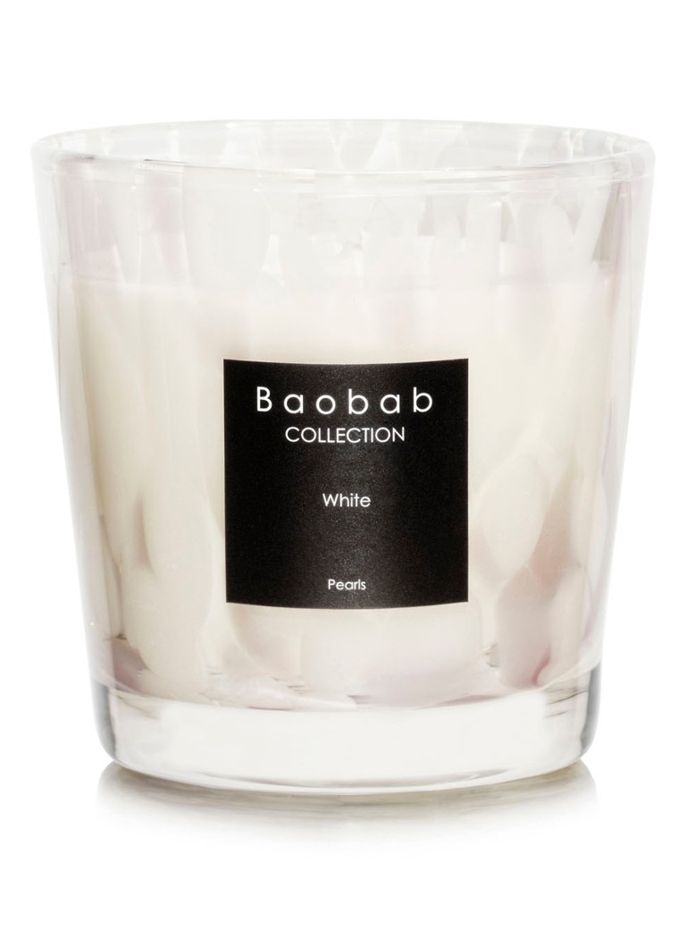 Baobab Collection - White Pearls Max 1 geurkaars 190 gram - Gebroken wit