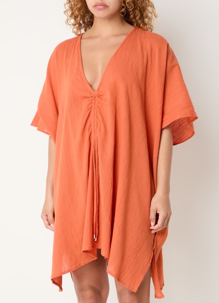 Barts - Adriatic kaftan met plooidetail - Oranje