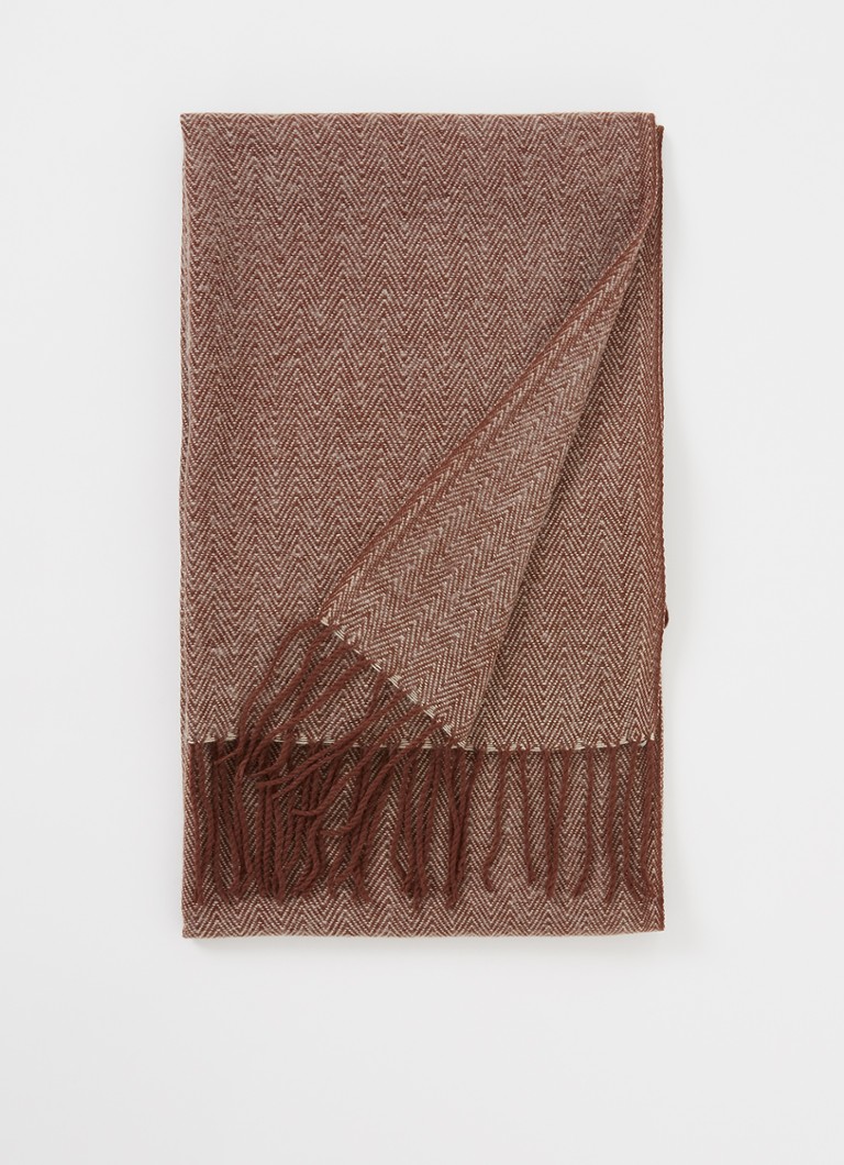 Barts - Soho sjaal met franjes 180 x 60 cm - Bruin