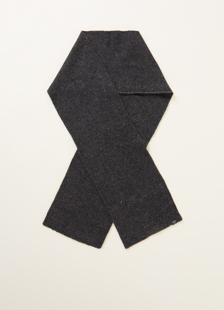 Barts - Willian sjaal met gemêleerd dessin 190 x 25 cm - Antraciet