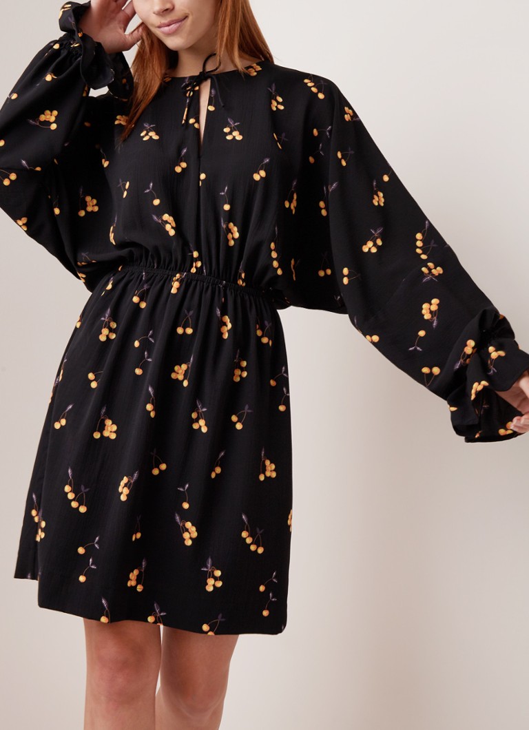 Baum und Pferdgarten - Ariana tuniekjurk met druivendessin - Zwart