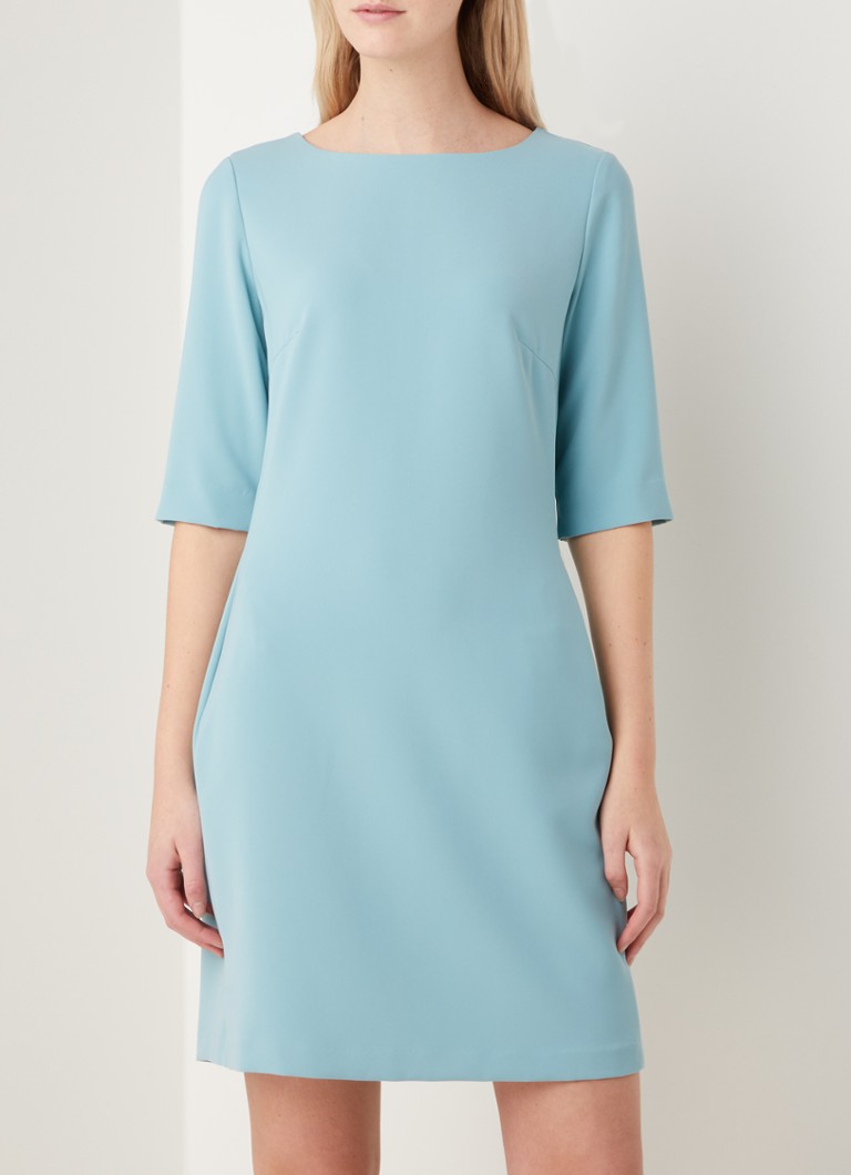 Beaumont - Mini jurk met steekzakken - Lichtblauw