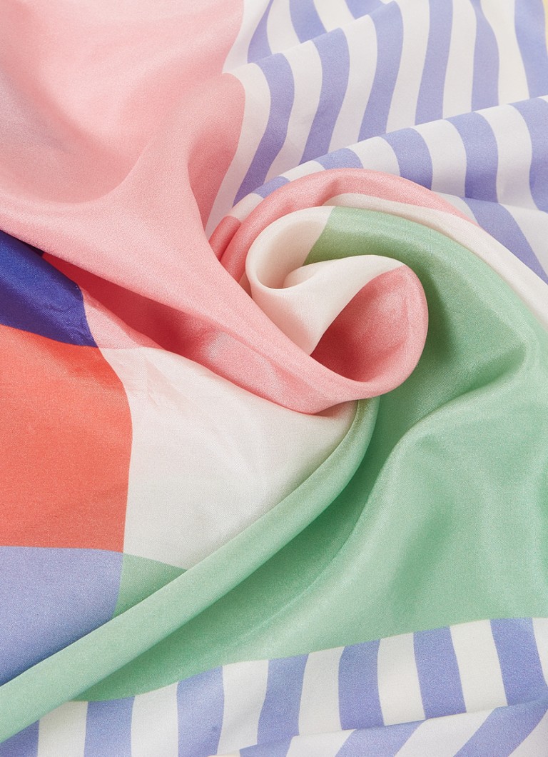 Neem de telefoon op stapel Alexander Graham Bell Becksöndergaard Lei Sia sjaal van zijde met print 65 x 65 cm • Multicolor •  de Bijenkorf
