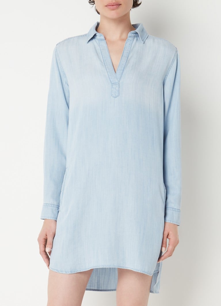 Bella Dahl - Mini blousejurk van lyocell met steekzakken - Blauw