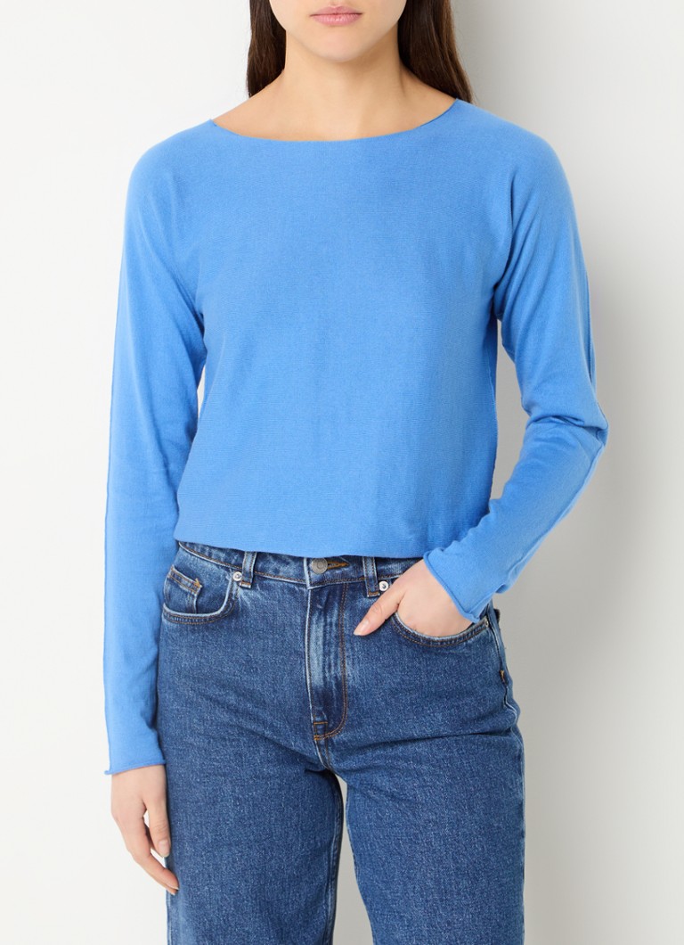 Bellamy Judith fijngebreide pullover van katoen • Blauw • de Bijenkorf - Main Image