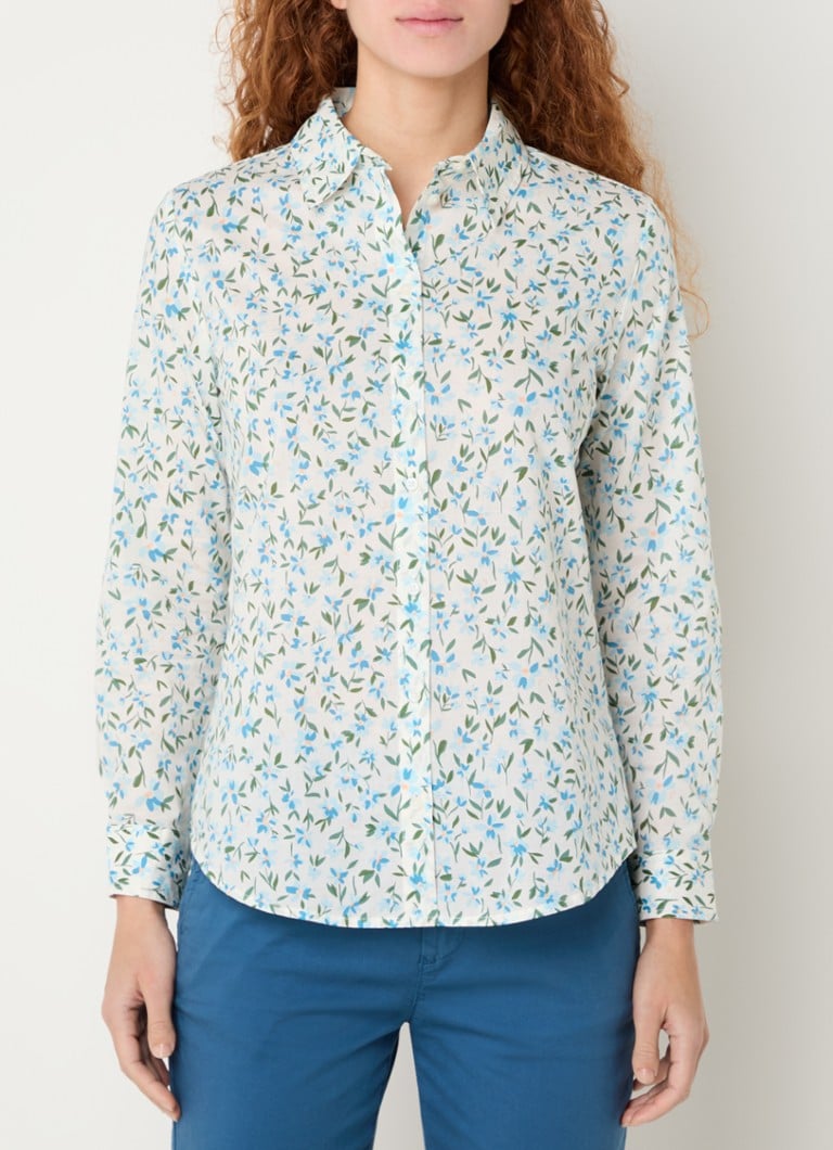 Benetton - Blouse met bloemenprint - Beige