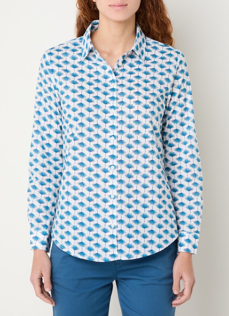 Benetton - Blouse met bloemenprint - Gebroken wit