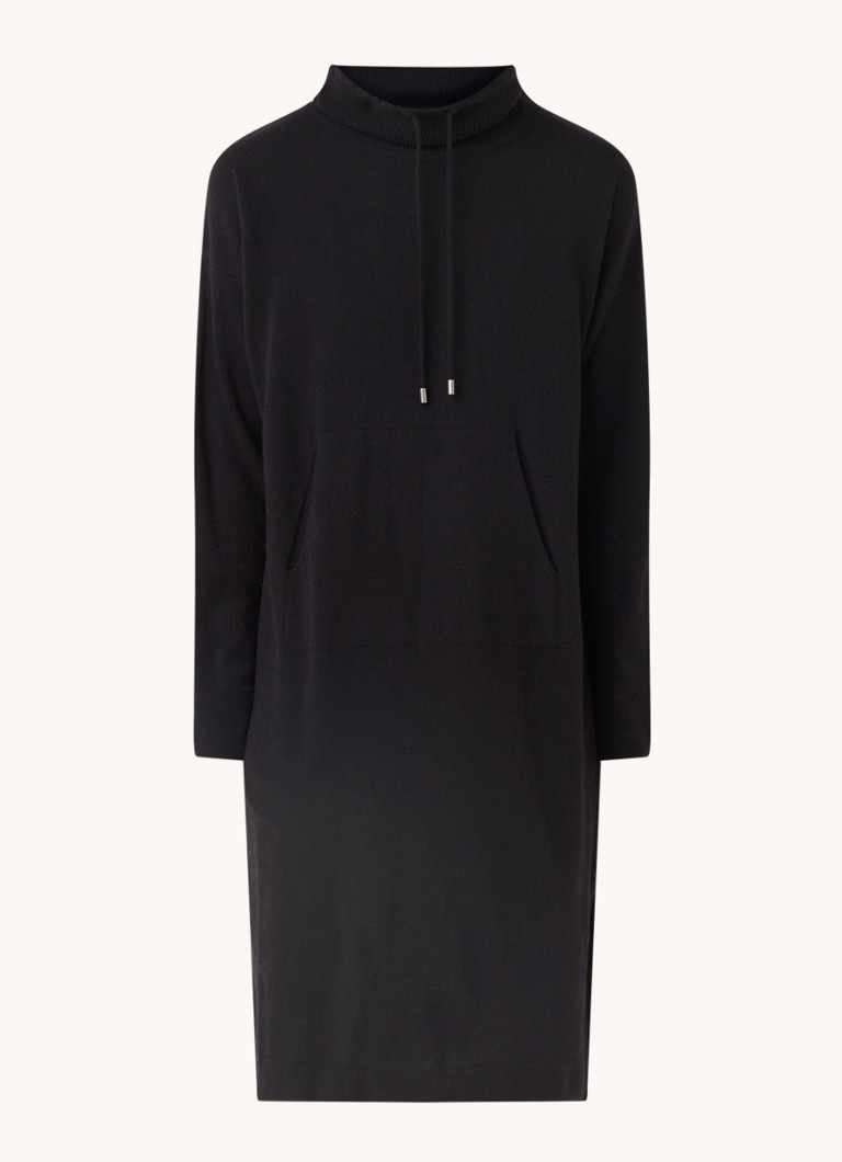 Benetton - Fijngebreide trui-jurk in wolblend - Zwart