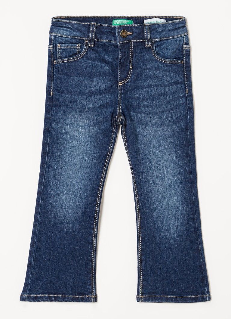 Benetton - Flared fit jeans met stretch  - Indigo
