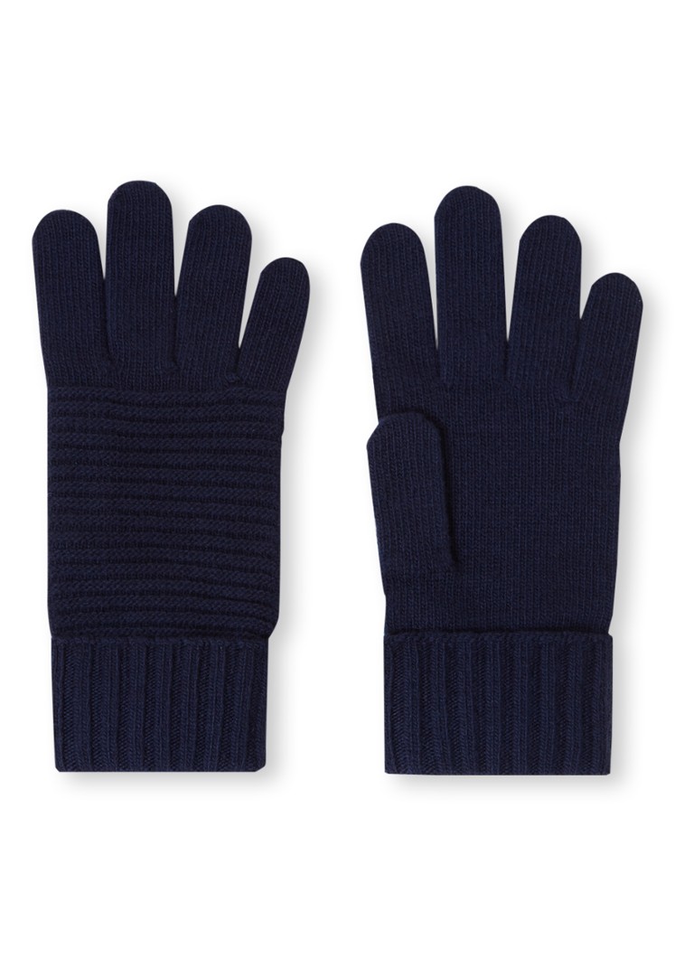 Benetton - Handschoenen in wolblend - Donkerblauw