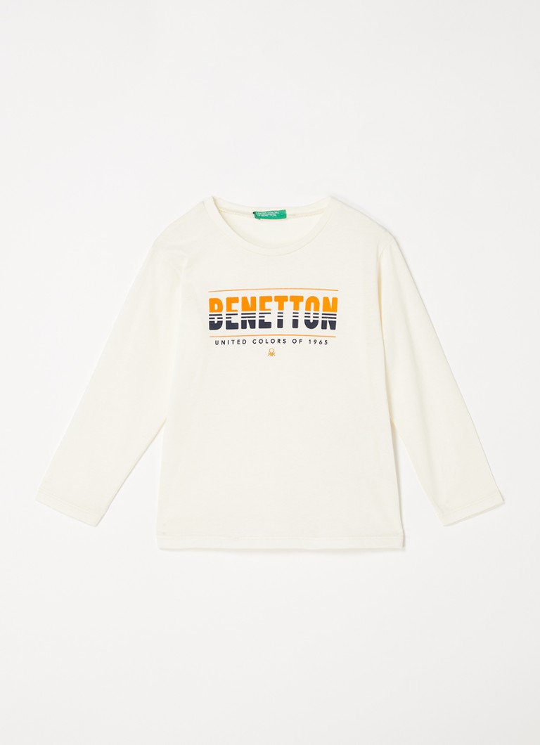 Benetton - Longsleeve met print - Creme