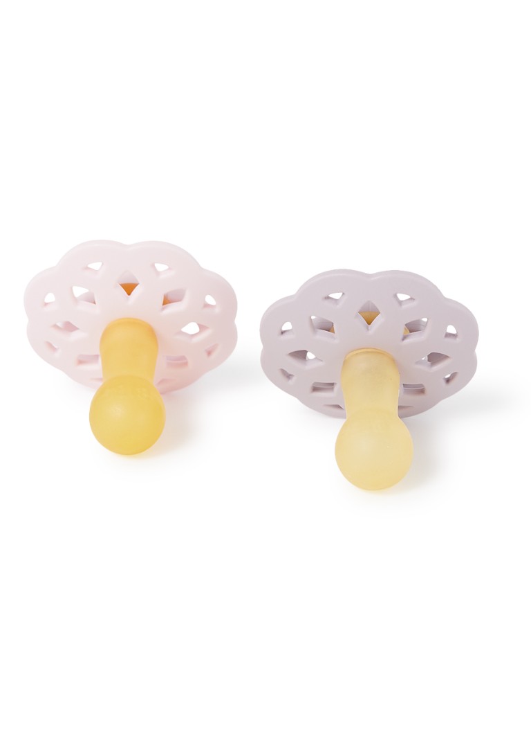 BIBS Boheme Bloom Pacifier speen 2pack 612 maanden • Lichtroze • de