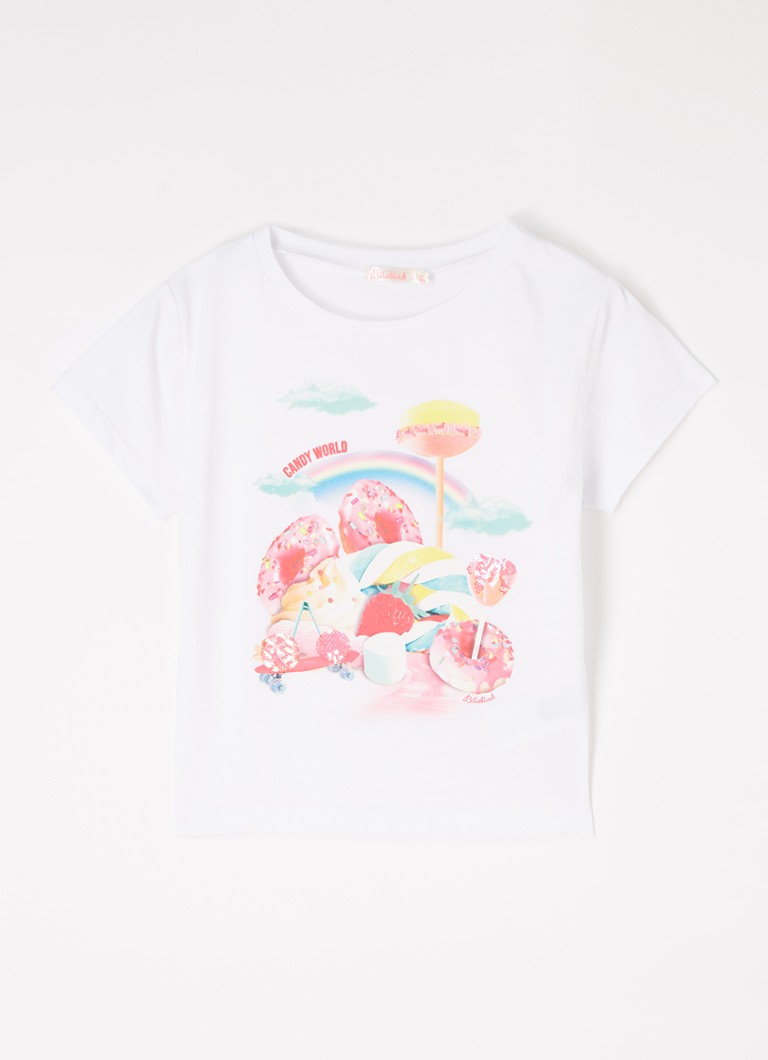 Billieblush - T-shirt met print van pailletten - Wit