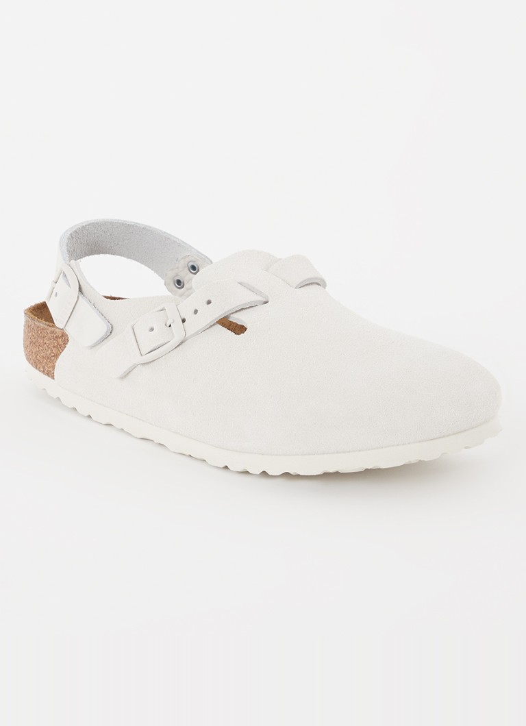 Birkenstock - Narrow Fit Tokio II muiltje van nubuck - Lichtgrijs
