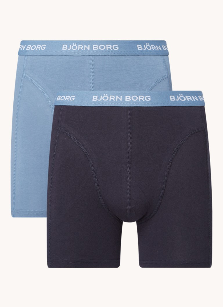 Aankoop Umeki naald Björn Borg Boxershorts met logoband in 3-pack • Staalblauw • de Bijenkorf