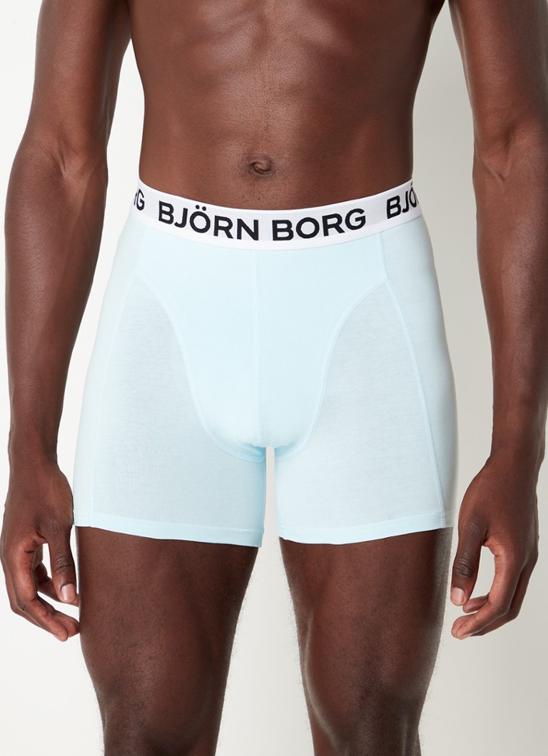 token tegel Rijd weg Björn Borg Boxershorts met logoband in 3-pack • Lichtblauw • de Bijenkorf