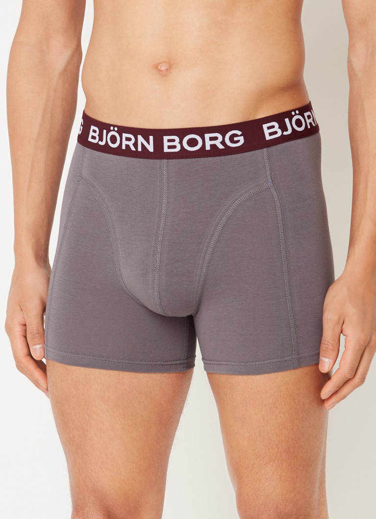 Björn Borg - Boxershorts met logoband in 3-pack - Taupe