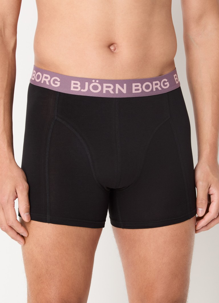 Björn Borg - Boxershorts met logoband in 5-pack - Roze