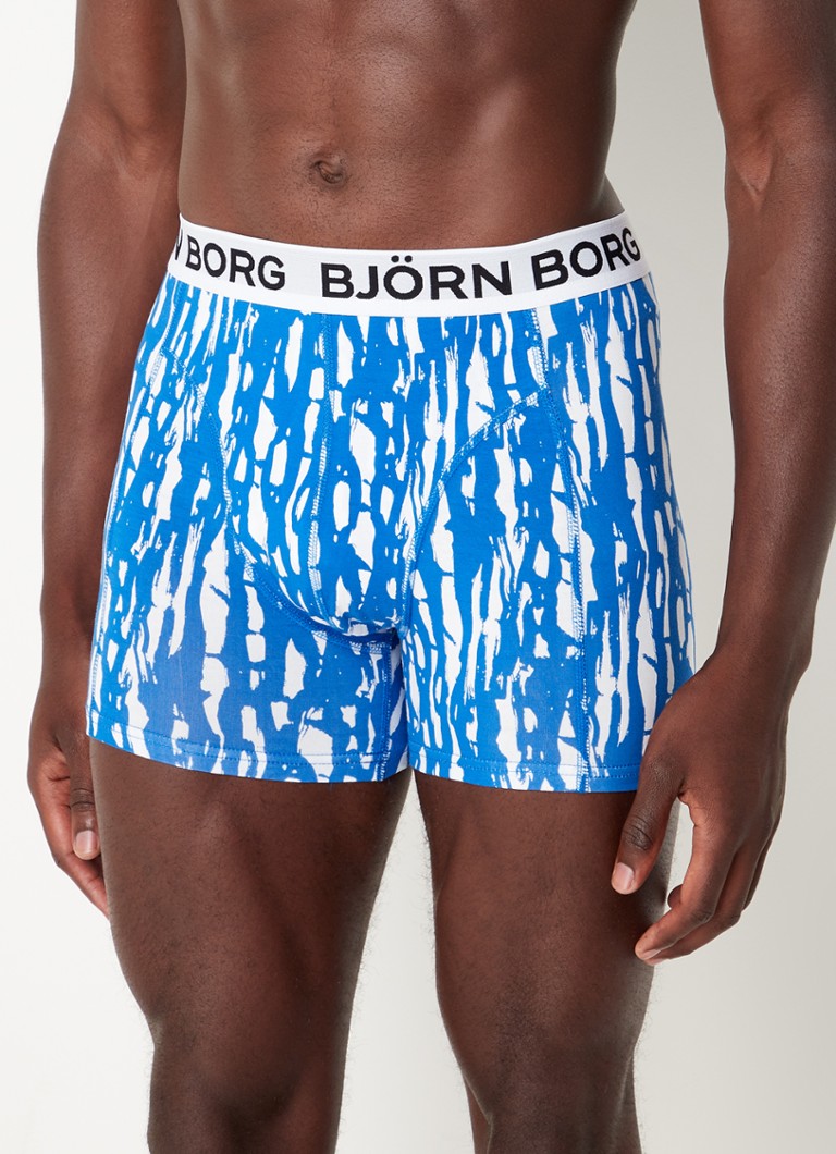 Björn Borg - Boxershorts met logoband in 5-pack - Blauw