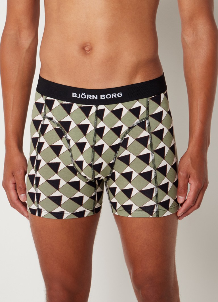 Björn Borg - Core boxershorts met logo in 2-pack - Groen