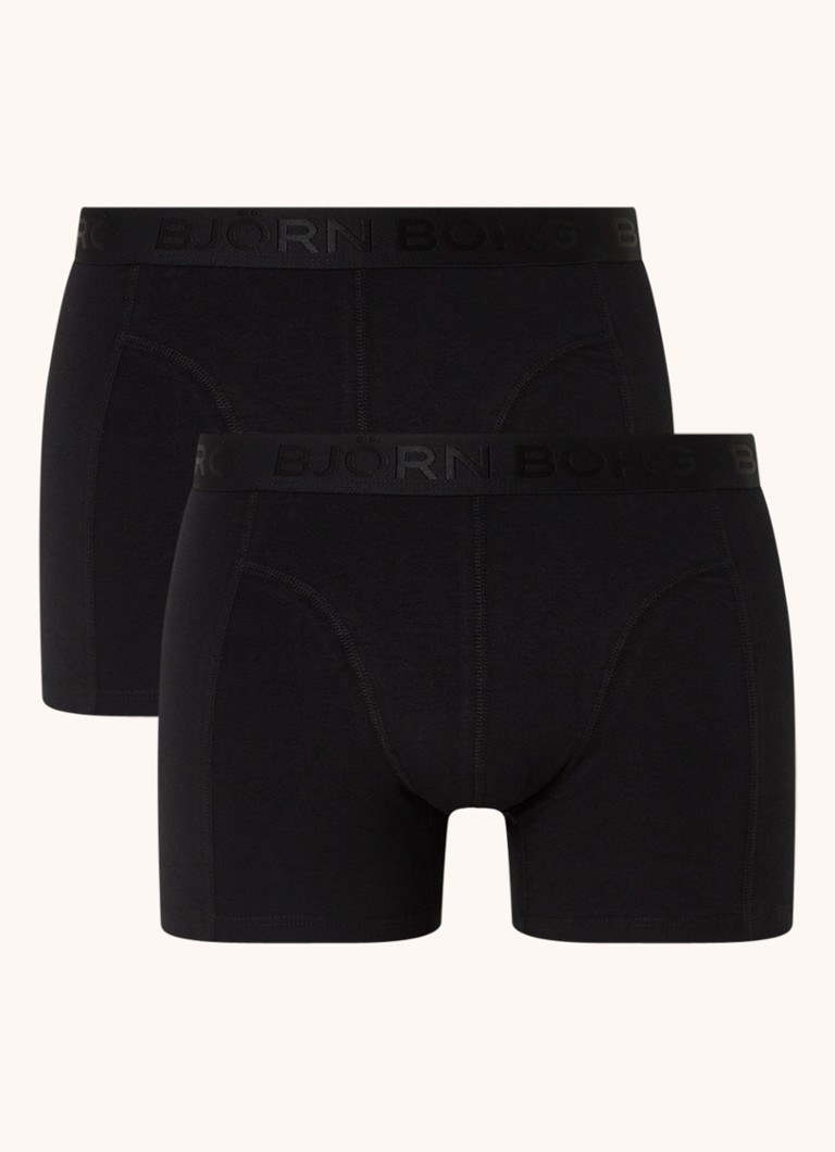 Aarzelen onderbreken biologisch Björn Borg Core boxershorts met logoband in 2-pack • Zwart • de Bijenkorf
