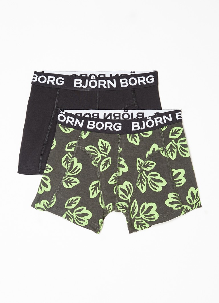 Björn Borg - Core boxershorts met logoband in 2-pack - Groen