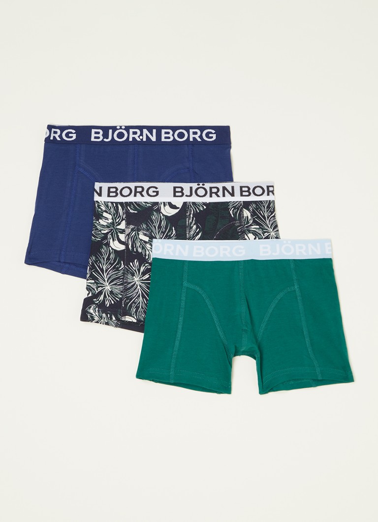 Björn Borg - Core boxershorts met logoband in 3-pack - Donkerblauw