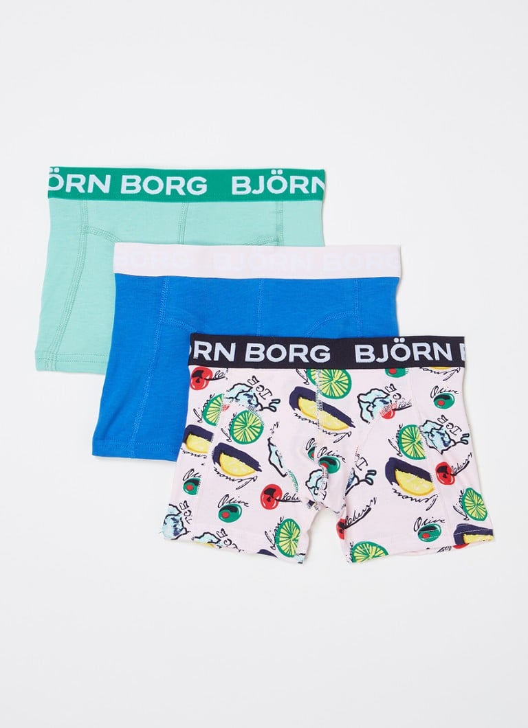 Björn Borg - Core boxershorts met logoband in 3-pack - Blauw