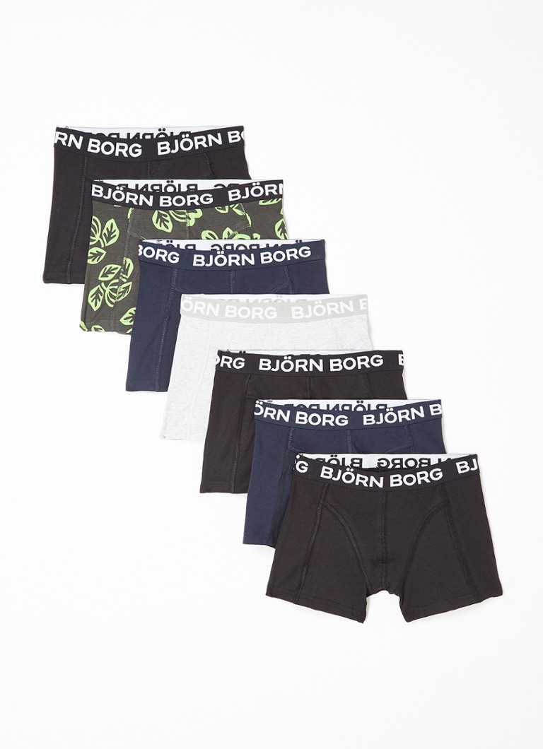 Björn Borg - Core boxershorts met logoband in 7-pack - Donkerblauw