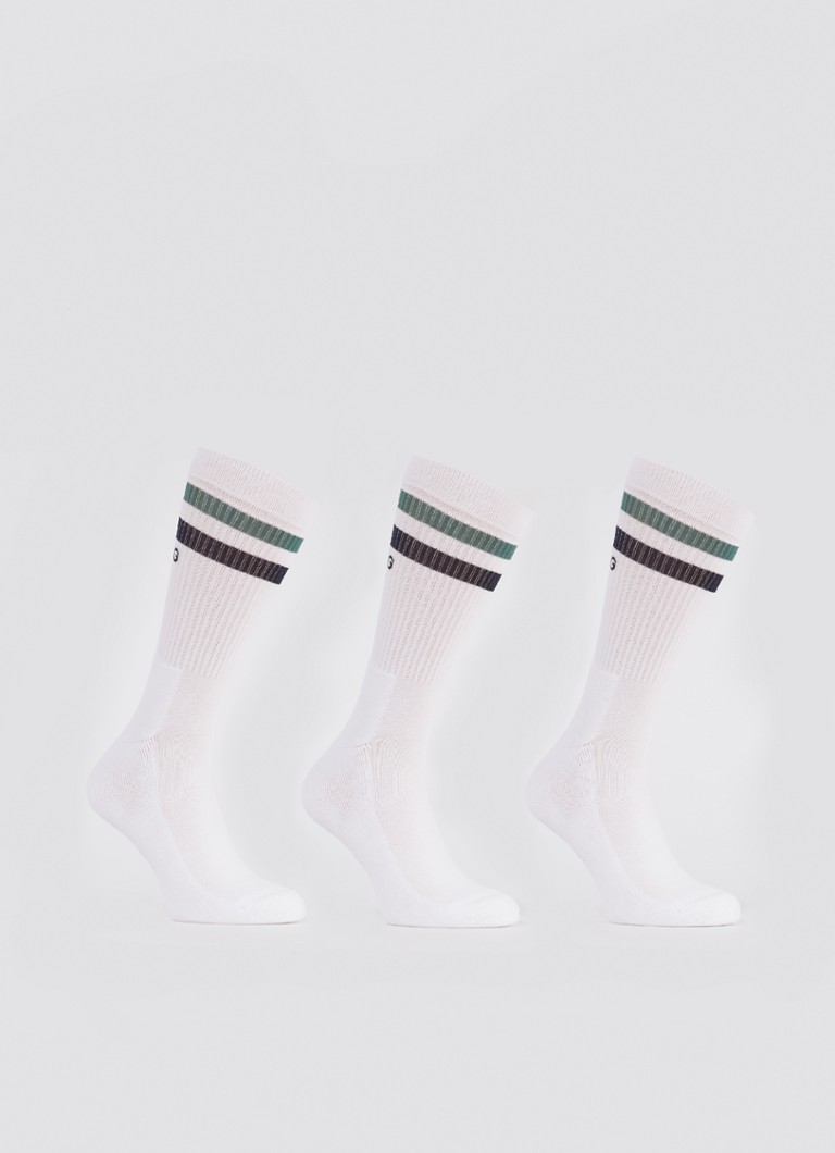 Björn Borg - Core sokken met print in 3-pack - Wit