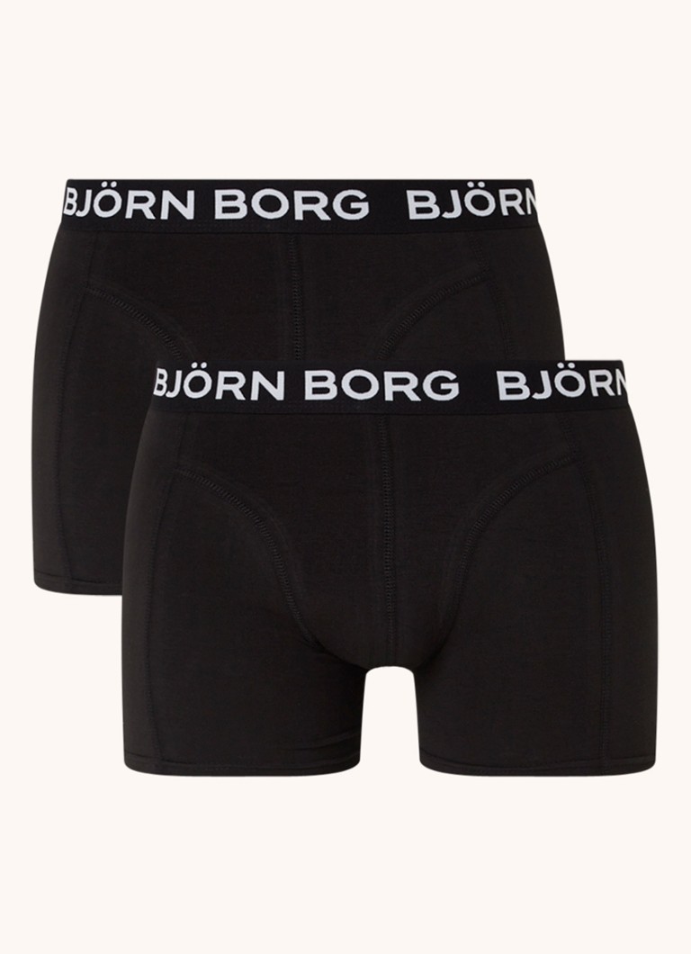 Kwijting groep Wiegen Björn Borg Essential boxershorts met logoband in 2-pack • Zwart • de  Bijenkorf