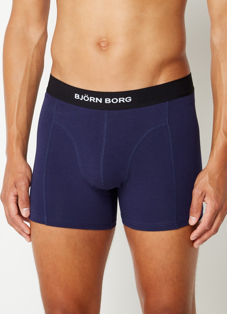 hengel Achtervoegsel geduldig Björn Borg Premium boxershorts met logoband in 3-pack • Donkerblauw • de  Bijenkorf