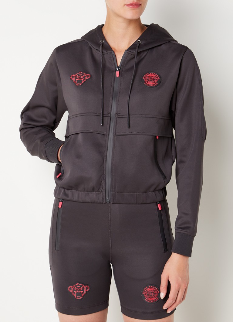 Black Bananas Gravity Zip sweatvest met logoborduring • Antraciet • de