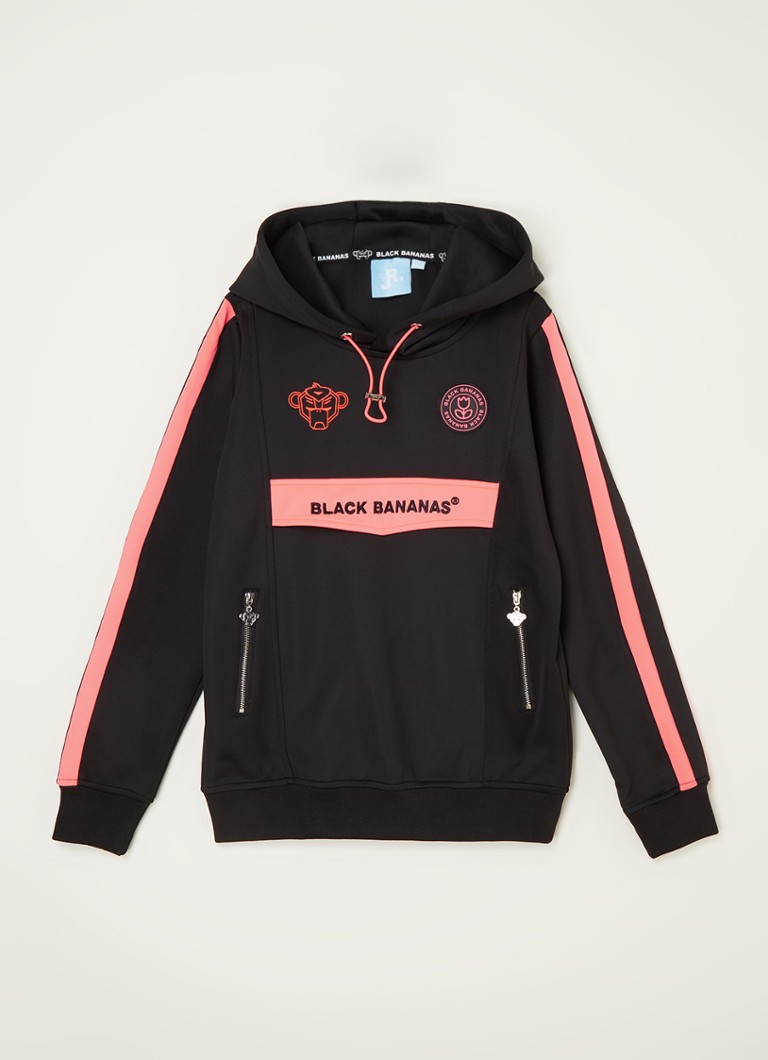 Black Bananas - Jr Anorak Match hoodie met logoborduring - Zwart