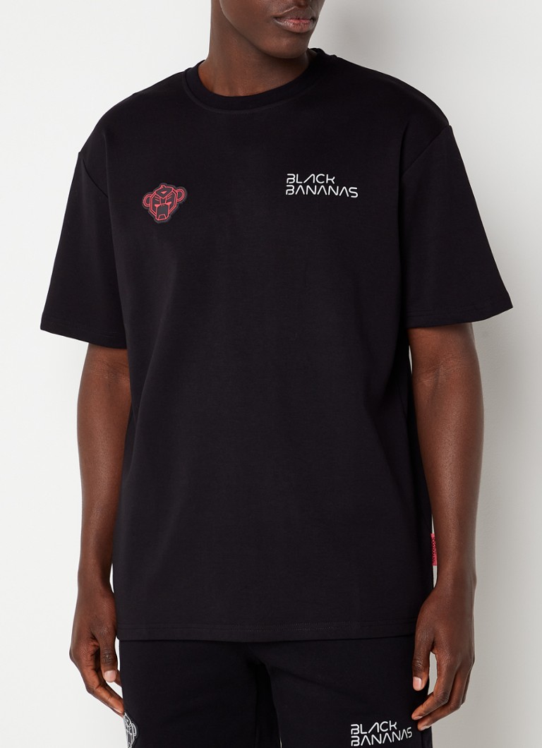 Black Bananas M.R. Tshirt met logo en backprint • Zwart • de Bijenkorf