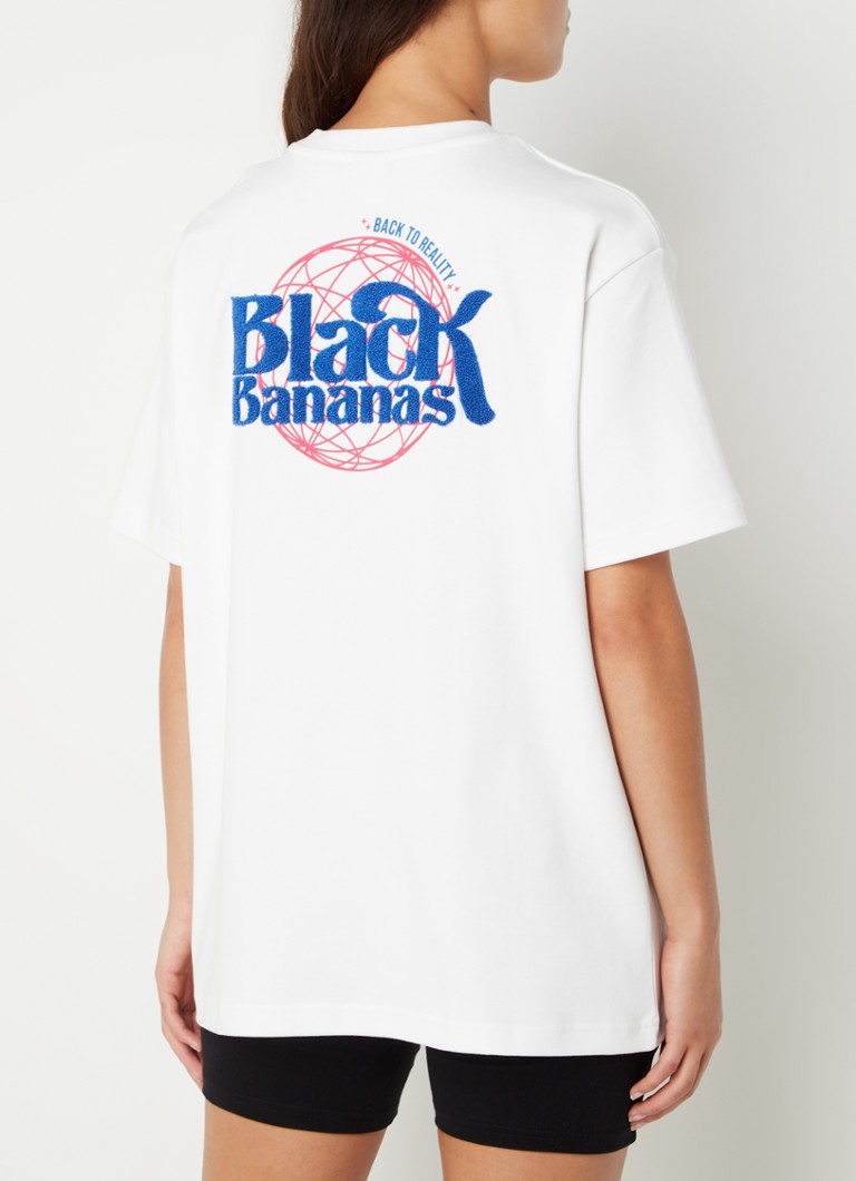 Black Bananas - Return T-shirt met logo- en backprint - Gebroken wit