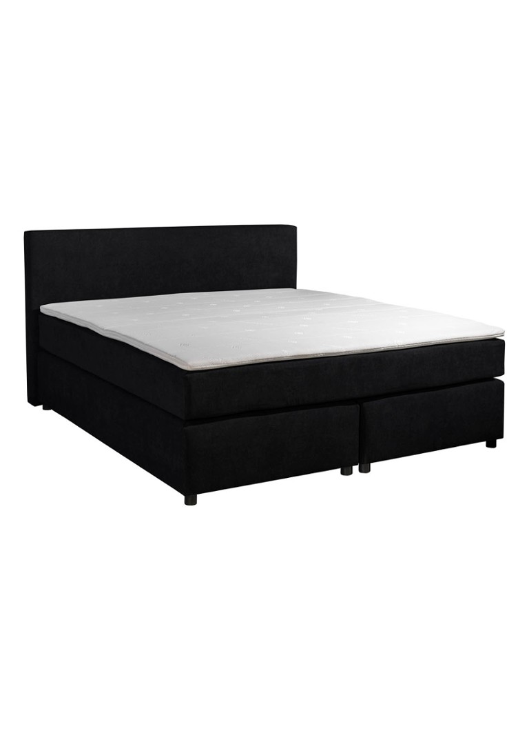 Bloemendaal - Monza boxspring combinatie inclusief matras en topper  - Zwart