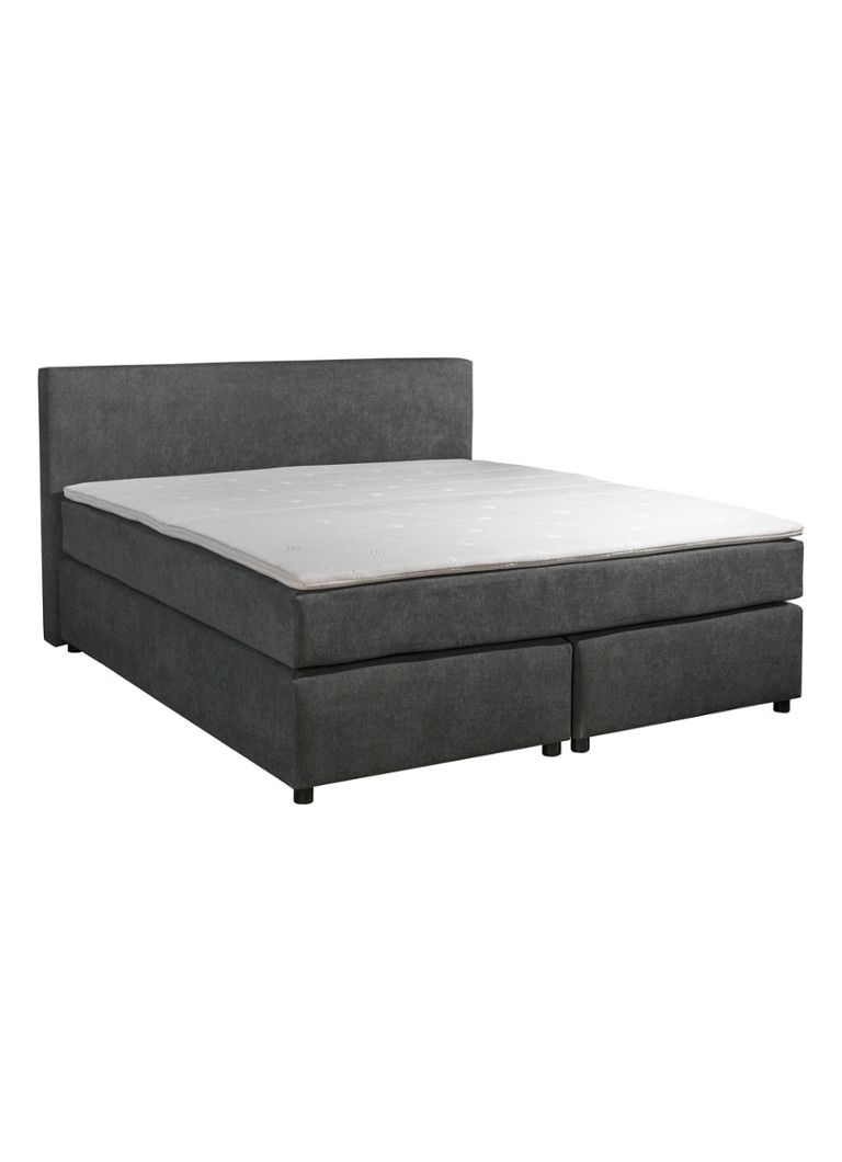 Bloemendaal - Monza boxspring combinatie inclusief matras en topper  - Antraciet