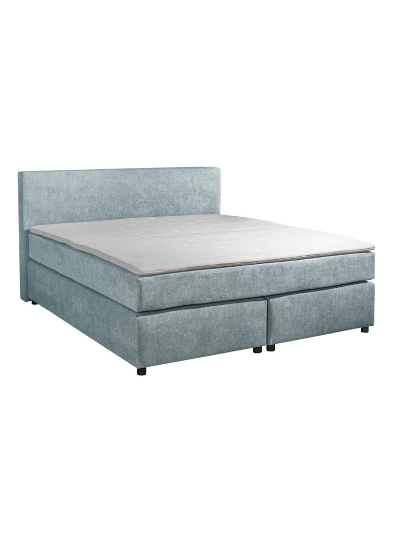 Bloemendaal - Monza boxspring combinatie inclusief matras en topper  - Lichtblauw