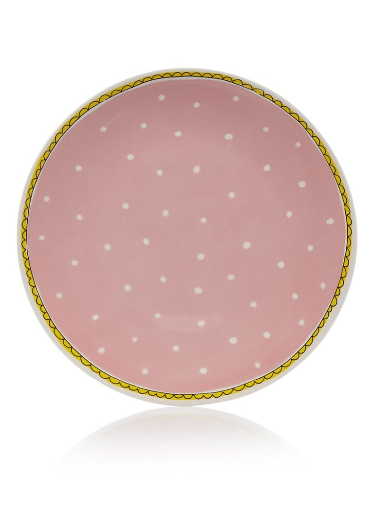 Blond Amsterdam - Even Bijkletsen Dot dinerbord 26 cm - Roze