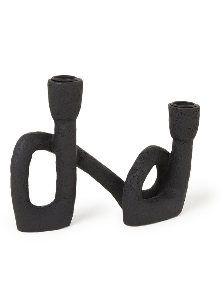 Bloomingville - Mashel kandelaar 16,5 cm - Zwart