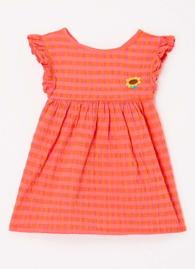 BOBO CHOSES - Vichy jurk met structuur - Oranje