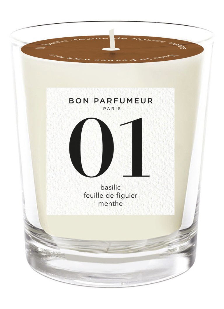 Bon Parfumeur - 01 Basil Fig Leaf Mint geurkaars - null