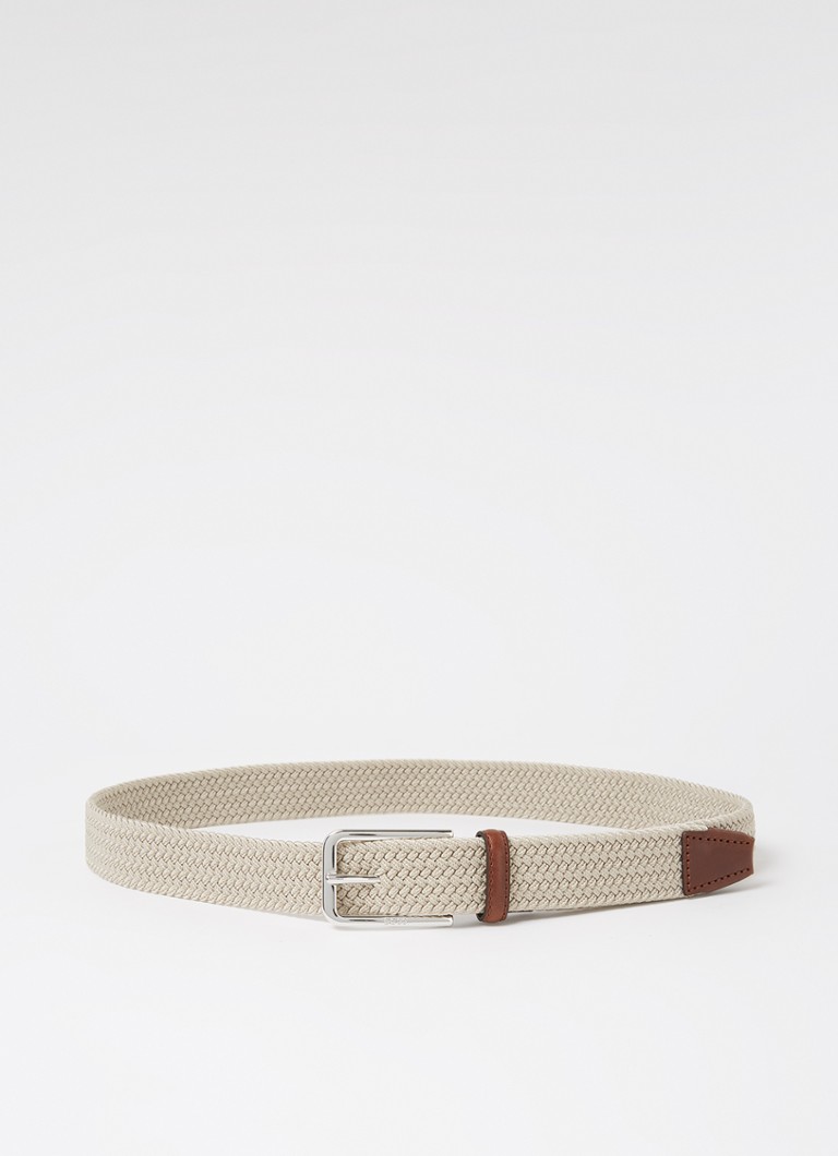 BOSS - Clorio elastische riem met leren details - Beige