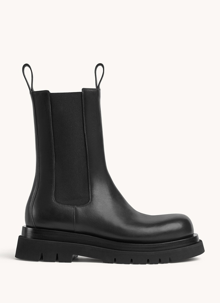Bottega Lug chelsea boot van kalfsleer • Zwart • de Bijenkorf
