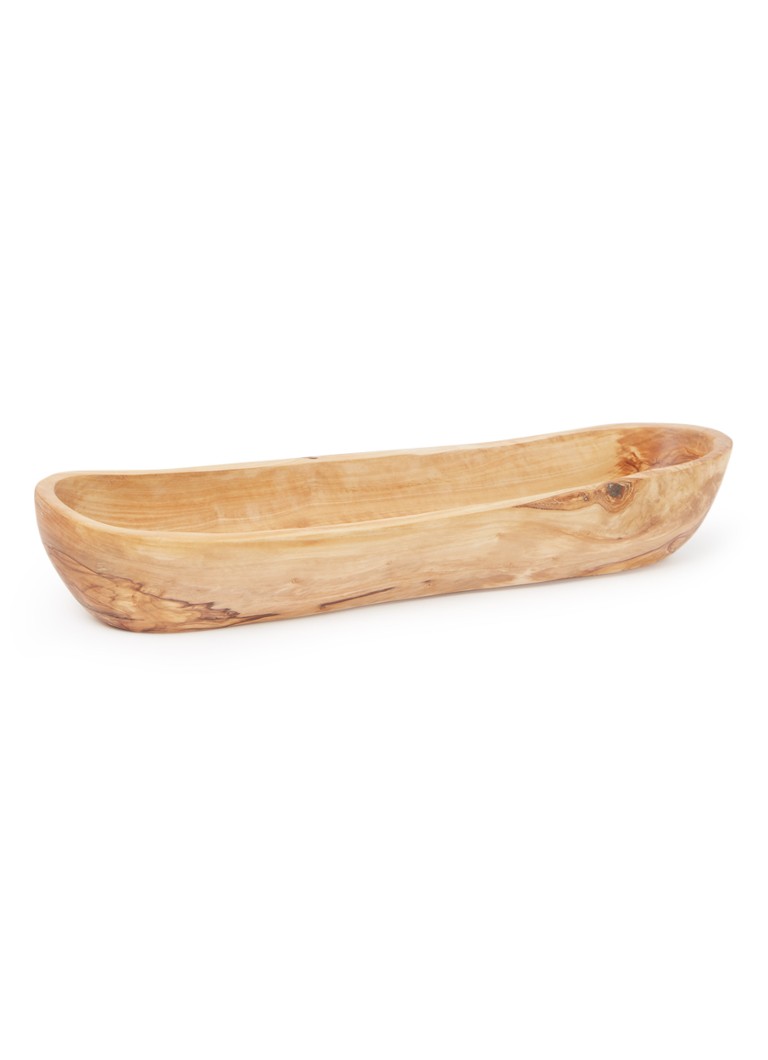 Bowls and Dishes - Pure Olive wood broodmand 40 x 6 cm - Lichtbruin